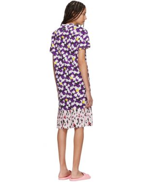 photo Multicolor Mix Floral Pleat T-Shirt Dress by Kenzo - Image 3