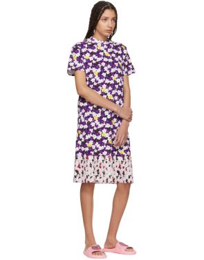 photo Multicolor Mix Floral Pleat T-Shirt Dress by Kenzo - Image 5