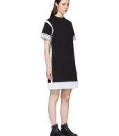 photo Black and White Mix Mesh T-Shirt Dress by Kenzo - Image 2