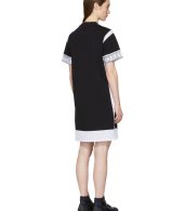photo Black and White Mix Mesh T-Shirt Dress by Kenzo - Image 3