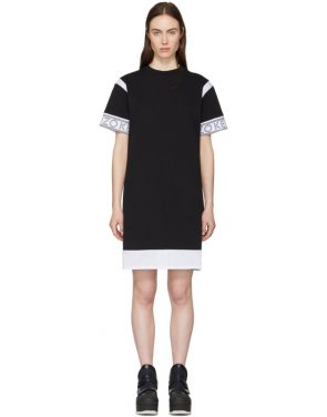 photo Black and White Mix Mesh T-Shirt Dress by Kenzo - Image 1