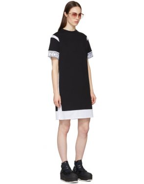 photo Black and White Mix Mesh T-Shirt Dress by Kenzo - Image 5
