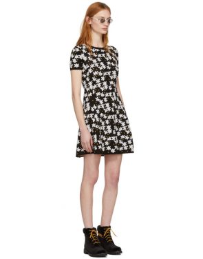 photo Black Fit and Flare Flower Dress by Kenzo - Image 4