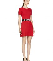 photo Red Bodycon Logo Dress by Versus - Image 2