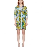 photo Multicolor Palms Shirt Dress by Versace - Image 1
