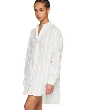 photo White Oversized Shirt Dress by Saint Laurent - Image 4