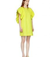 photo Yellow Ruffled Dress by MSGM - Image 2