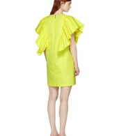 photo Yellow Ruffled Dress by MSGM - Image 3