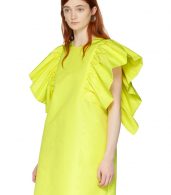 photo Yellow Ruffled Dress by MSGM - Image 4