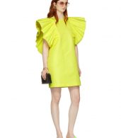 photo Yellow Ruffled Dress by MSGM - Image 5