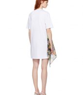 photo White Floral Scarf T-Shirt Dress by MSGM - Image 3
