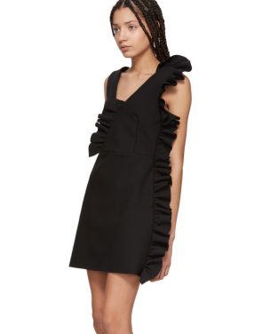 photo Black Ruffles Dress by MSGM - Image 4