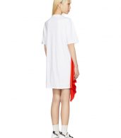 photo White Satin Insert T-Shirt Dress by MSGM - Image 3