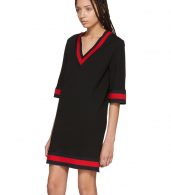 photo Black Jersey V-Neck Dress by Gucci - Image 4