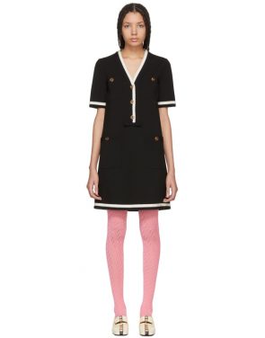 photo Black Striped Piping Dress by Gucci - Image 1