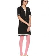 photo Black Striped Piping Dress by Gucci - Image 5