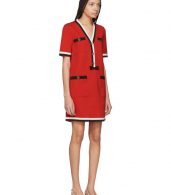 photo Red Striped Piping Dress by Gucci - Image 2