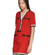 photo Red Striped Piping Dress by Gucci - Image 4