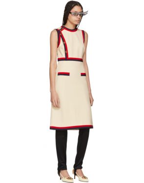 photo Beige Sleeveless A-Line Dress by Gucci - Image 5