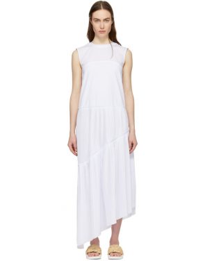 photo White Ruffle Asymmetric Dress by Cedric Charlier - Image 1