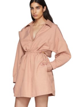 photo Pink Faux-Leather Collar Dress by Stella McCartney - Image 5