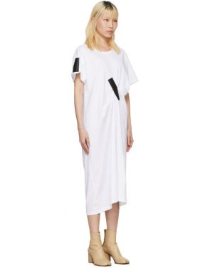 photo White and Black Tape T-Shirt Dress by Facetasm - Image 2