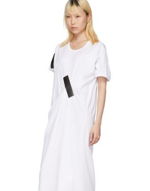 photo White and Black Tape T-Shirt Dress by Facetasm - Image 4