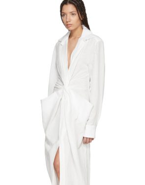 photo White La Robe Bolso Longue Dress by Jacquemus - Image 4