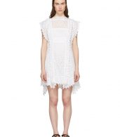 photo White Kunst Broderie Anglaise Short Dress by Isabel Marant - Image 1