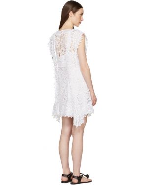 photo White Kunst Broderie Anglaise Short Dress by Isabel Marant - Image 3