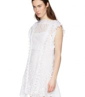photo White Kunst Broderie Anglaise Short Dress by Isabel Marant - Image 4