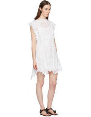 photo White Kunst Broderie Anglaise Short Dress by Isabel Marant - Image 5