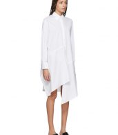 photo White Poplin Asymmetric Shirt Dress by Jil Sander Navy - Image 2