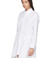 photo White Poplin Asymmetric Shirt Dress by Jil Sander Navy - Image 4
