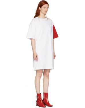 photo White and Red California Club T-Shirt Dress by SJYP - Image 2