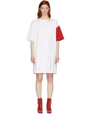 photo White and Red California Club T-Shirt Dress by SJYP - Image 1