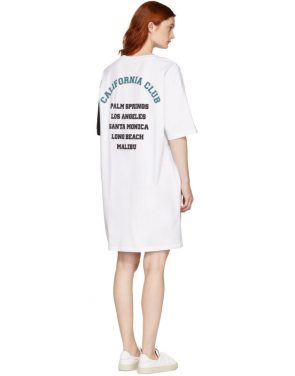 photo White and Black California Club T-Shirt Dress by SJYP - Image 3
