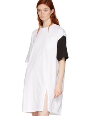 photo White and Black California Club T-Shirt Dress by SJYP - Image 4