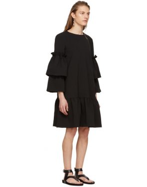 photo Black Tiered Sleeve Full Peplum Dress by Edit - Image 2