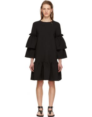 photo Black Tiered Sleeve Full Peplum Dress by Edit - Image 1