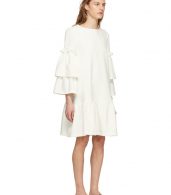 photo Off-White Tiered Sleeve Full Peplum Dress by Edit - Image 2