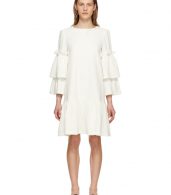 photo Off-White Tiered Sleeve Full Peplum Dress by Edit - Image 1