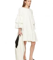 photo Off-White Tiered Sleeve Full Peplum Dress by Edit - Image 4