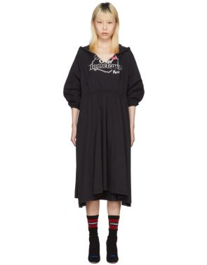 photo Black Hometown Hooded Jersey Dress by Vetements - Image 1
