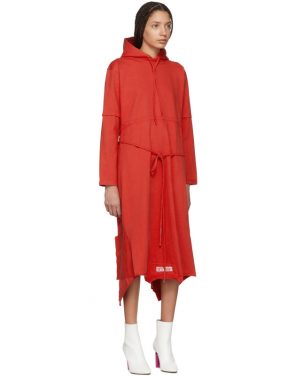 photo Red Panelled Hooded Dress by Vetements - Image 2
