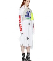photo Grey and White Panelled Printed Hoodie Dress by Vetements - Image 2