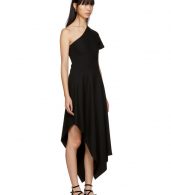 photo Black Slashed Panel Single-Shoulder Dress by Rosetta Getty - Image 2