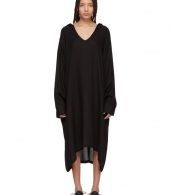 photo Black U-Hooded Dress by Ys - Image 1