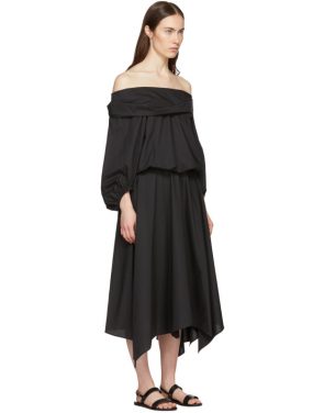 photo Black Bouffant Sleeve Off-The-Shoulder Dress by Enfold - Image 2