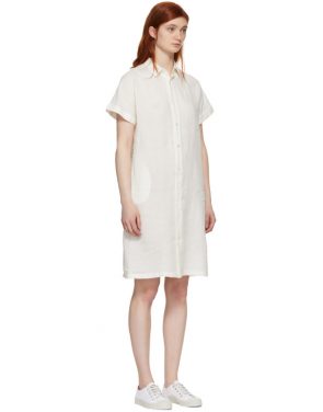 photo White Wide Shirt Dress by Blue Blue Japan - Image 2